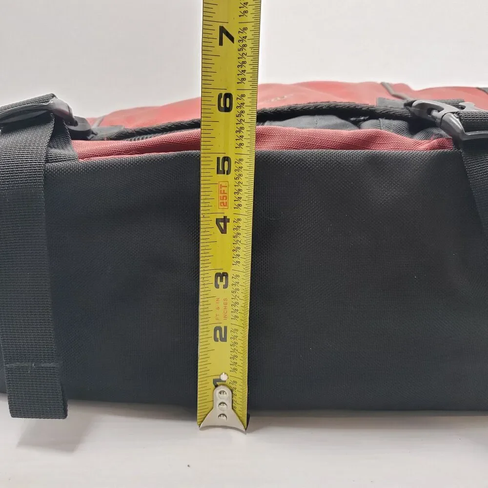 LL Bean Red Travel Messenger Bag Laptop Sleeve Carry On Organizer Crossbody